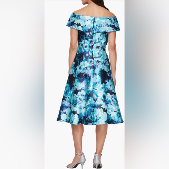 Alex Evenings Printed Mikado Cocktail Dress Size 8 NWOT - Picture 2 of 5